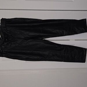 Fashion Nova Women's Black Leather Pants EUC